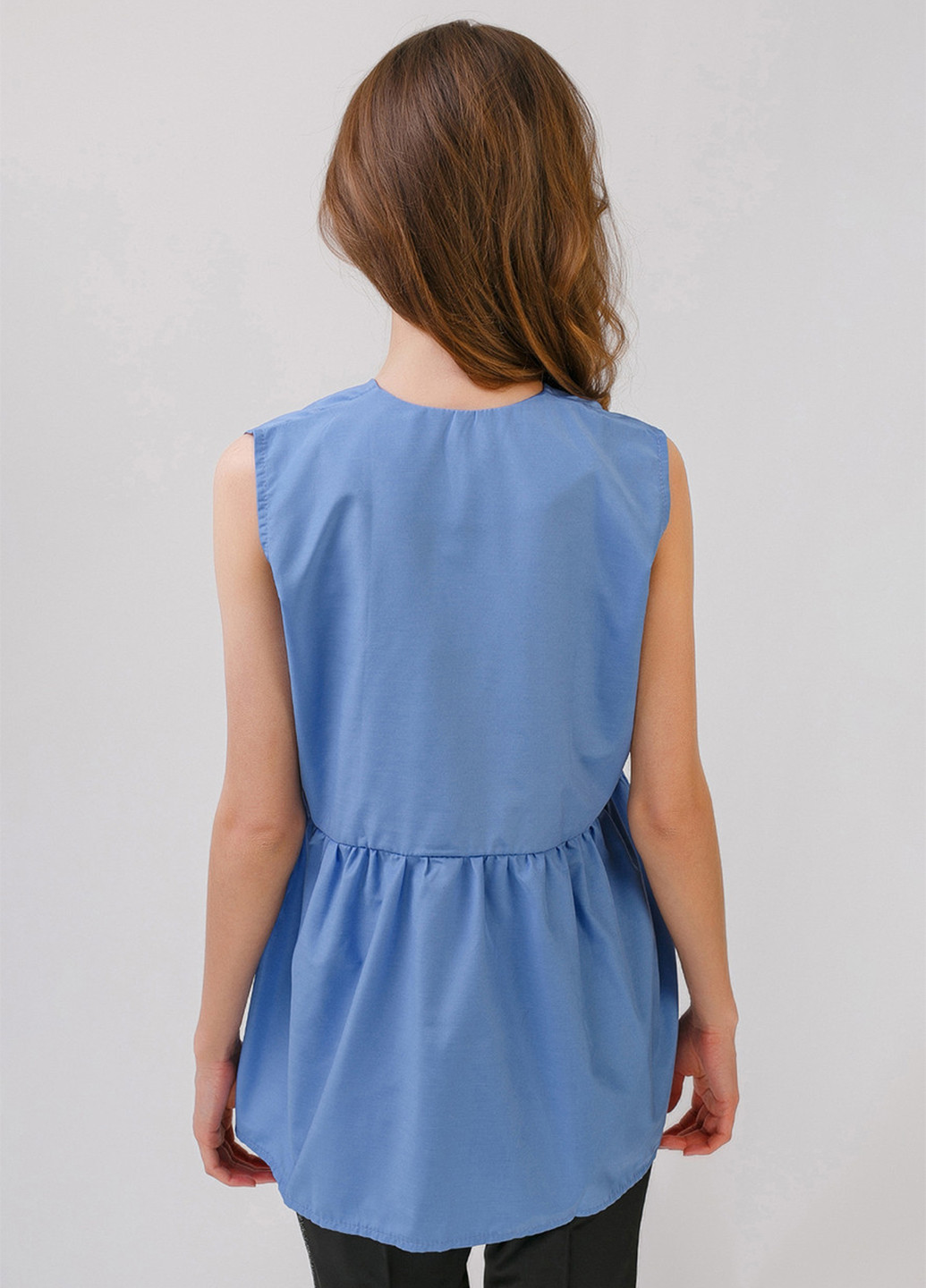 Блакитна літня блакитна блузка з бавовни INNOE Блуза