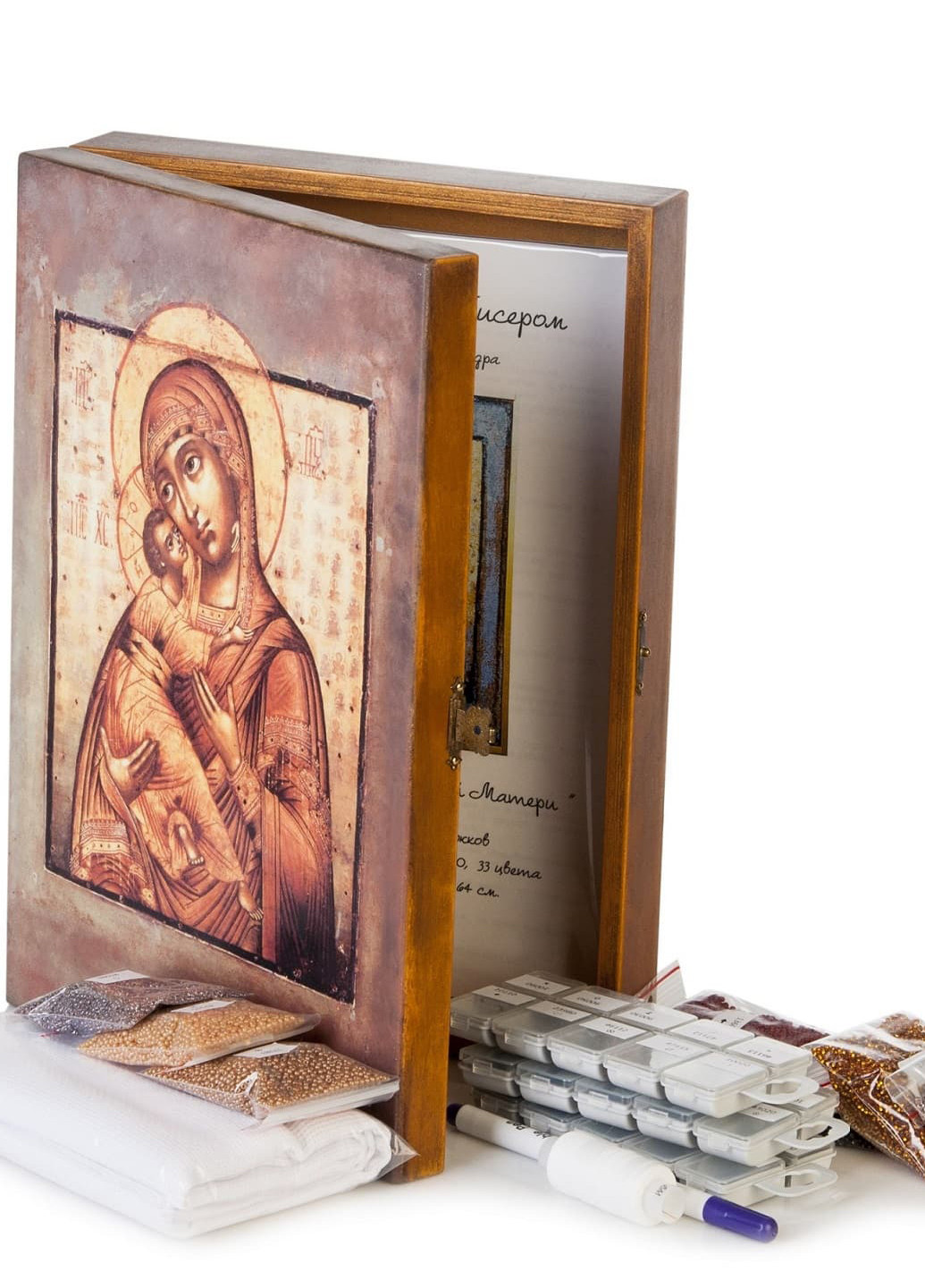 Набор для вышивания бисером Владимирская икона Божией Матери 55х64 см Александра Токарева (252252800)
