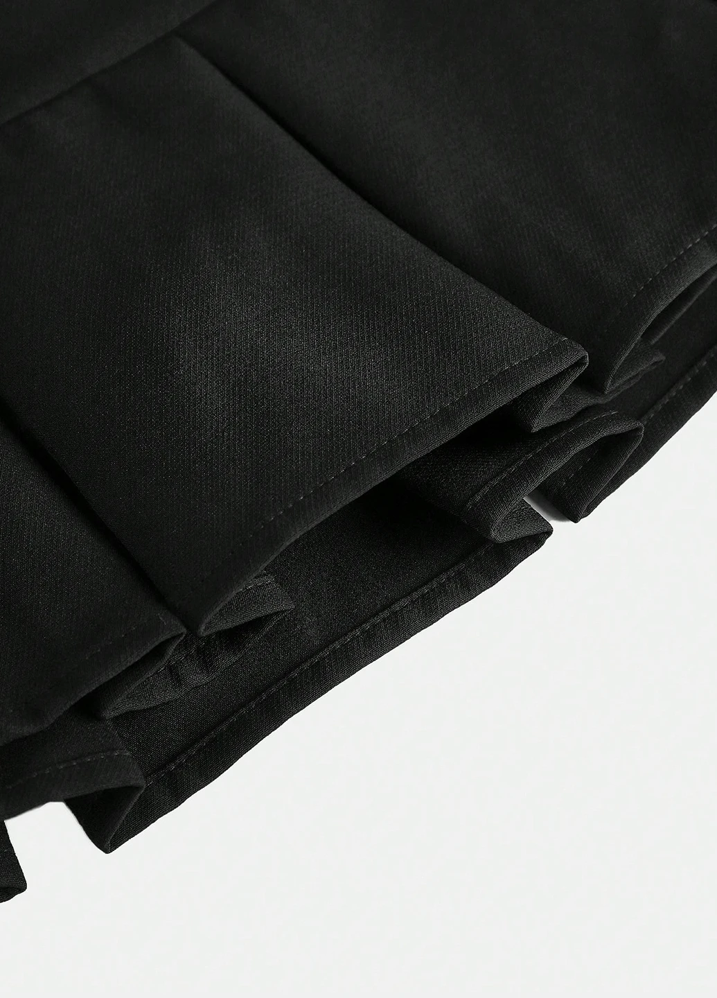 Черная кэжуал однотонная юбка SHEIN плиссе