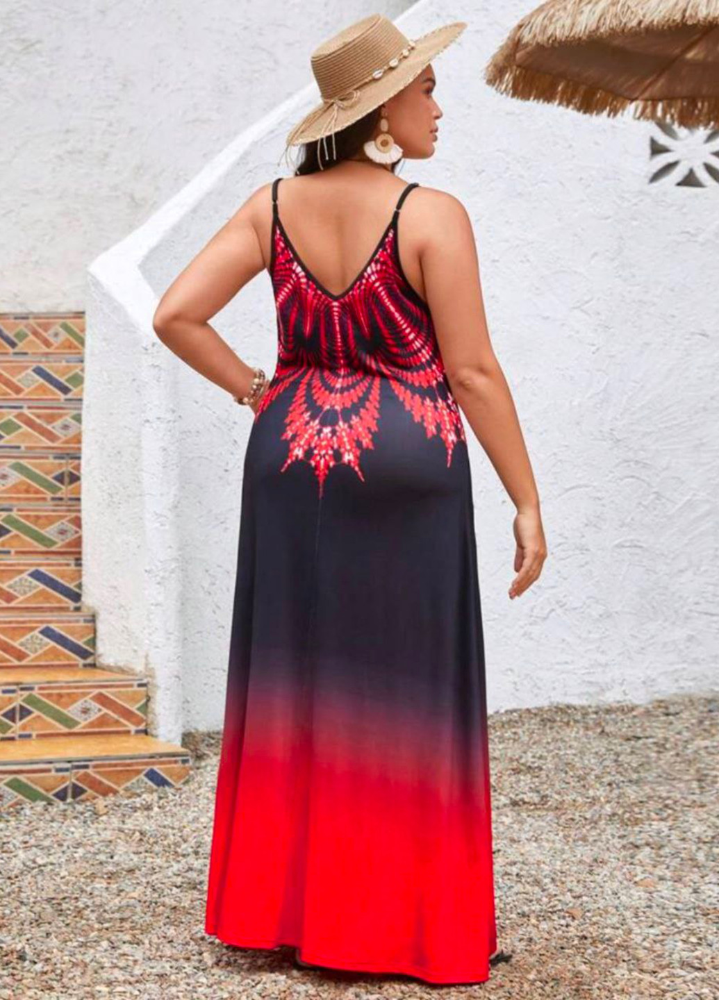 Комбинированное кэжуал платье SHEIN с рисунком