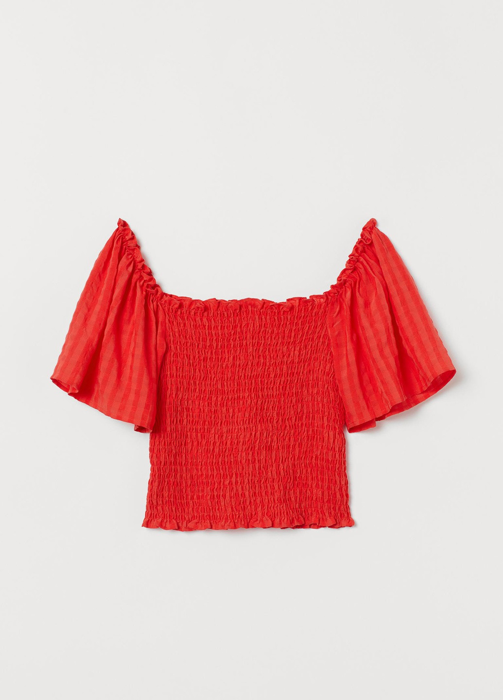 Красная летняя блуза с к/р H&M