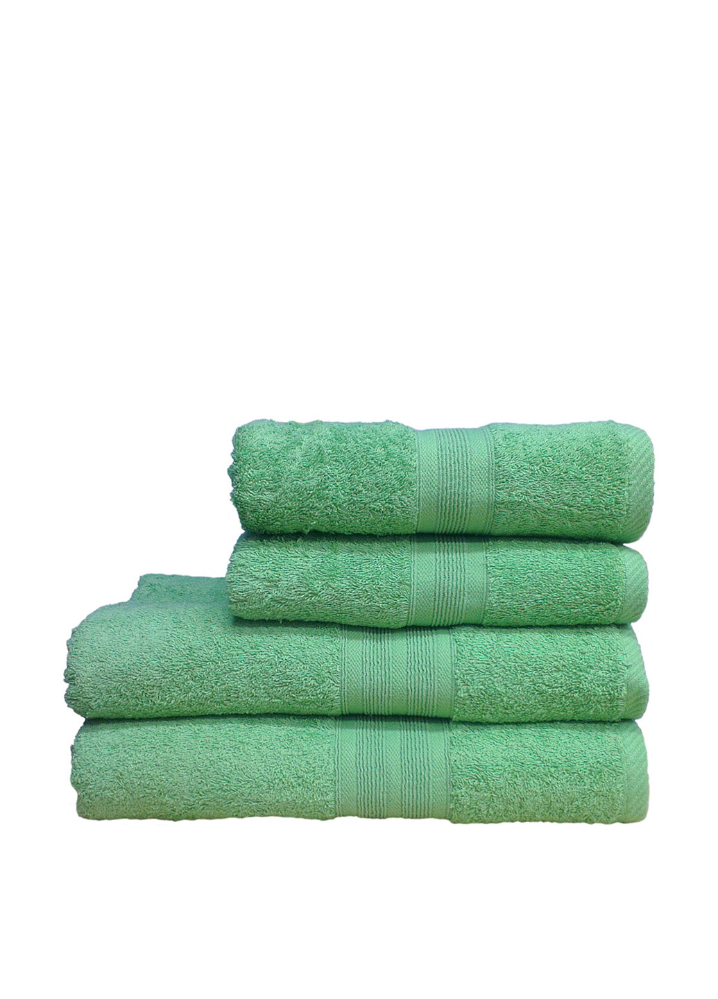 No Brand полотенце, 50х100 см однотонный зеленый производство - Пакистан