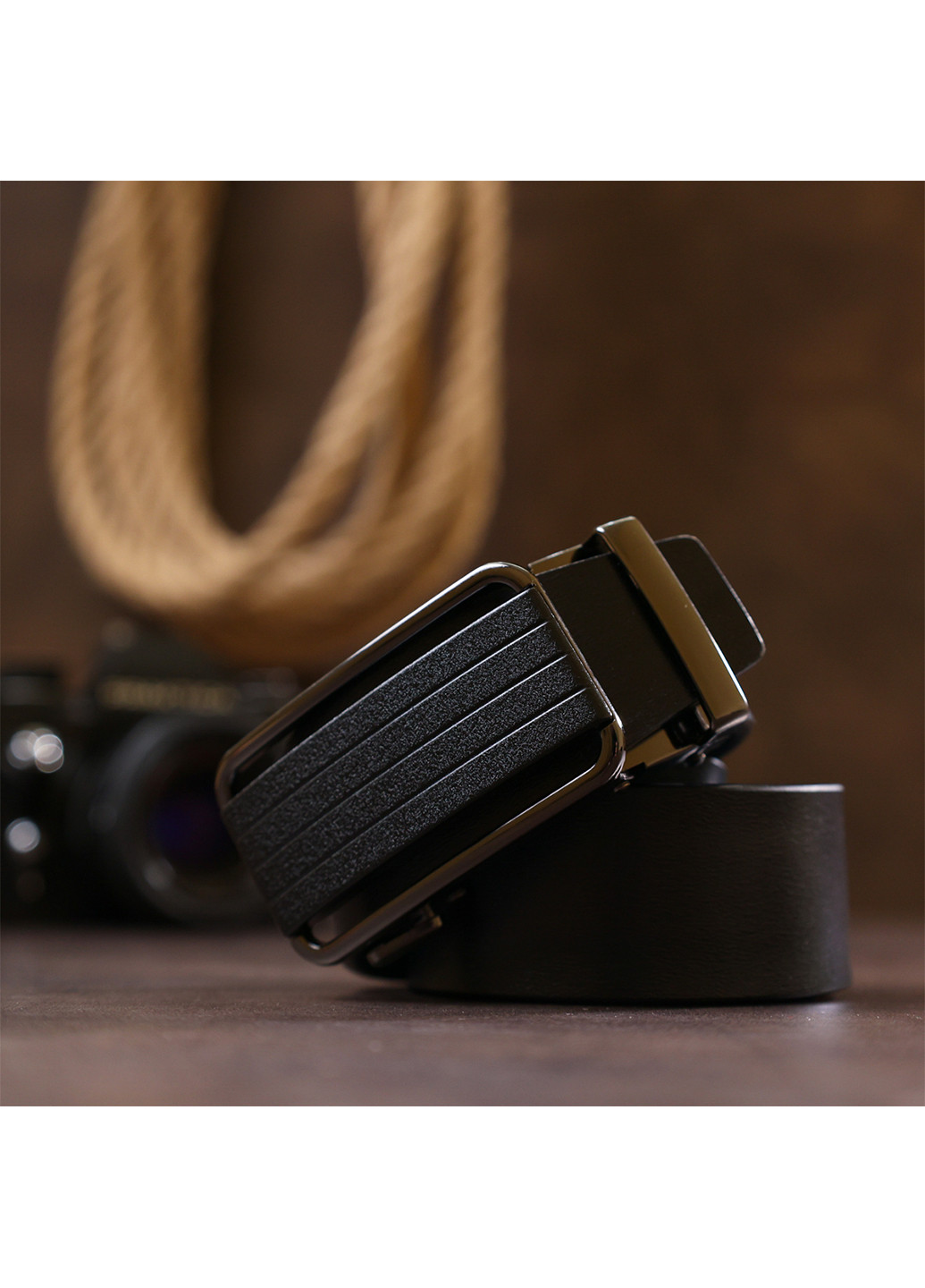 Мужской кожаный ремень 3,5х118 см Vintage (255709914)