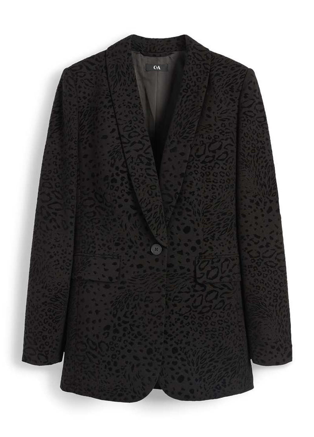 Черный женский жакет C&A леопардовый - демисезонный