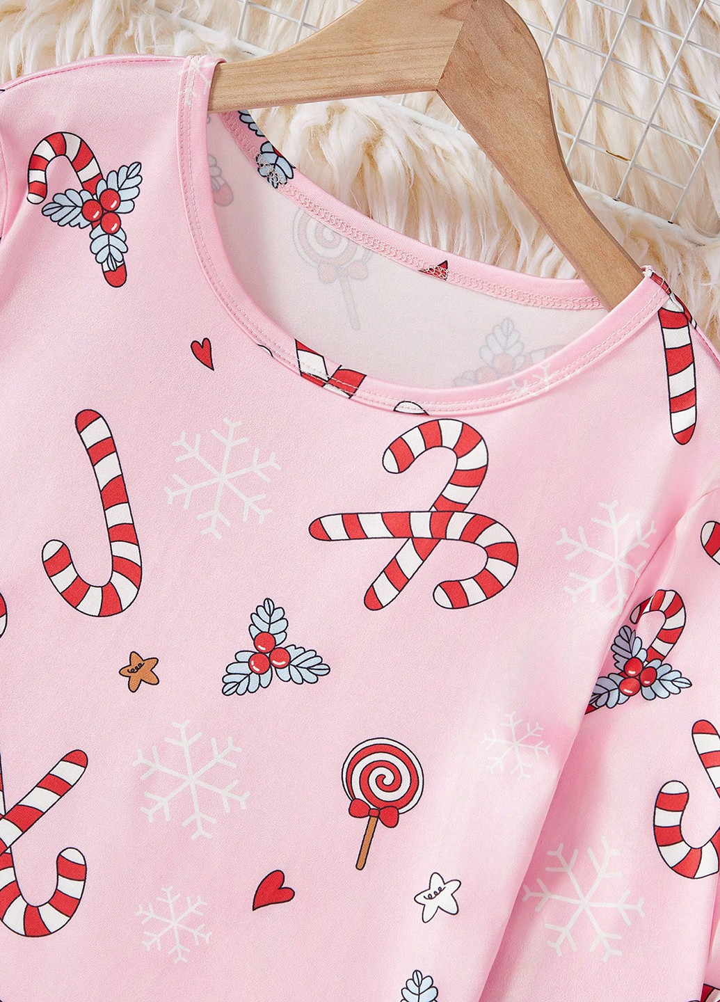 Розовая всесезон пижама (лонгслив, леггинсы) лонгслив + леггинсы SHEIN