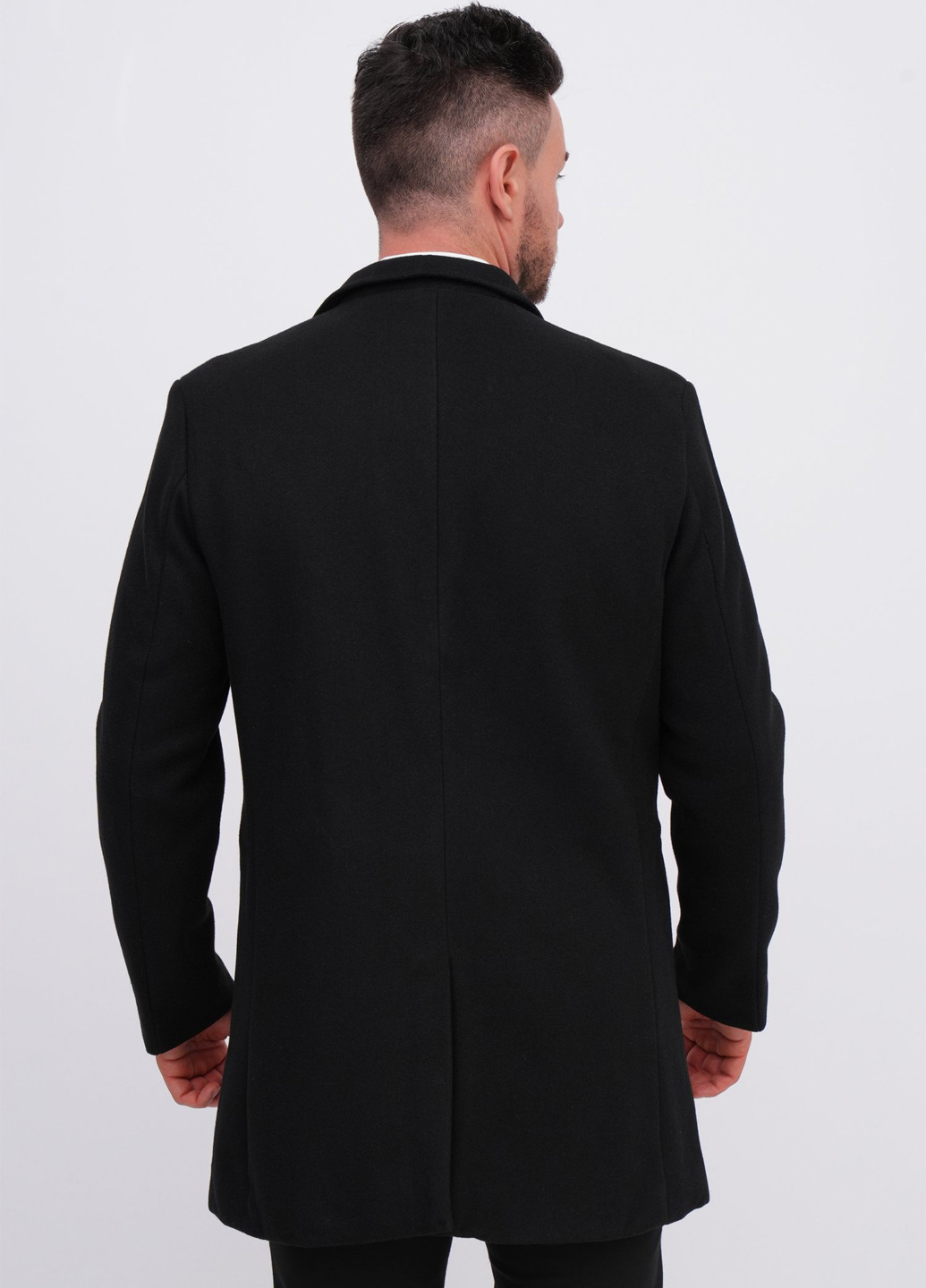 Чорне демісезонне Пальто однобортне K.O.R