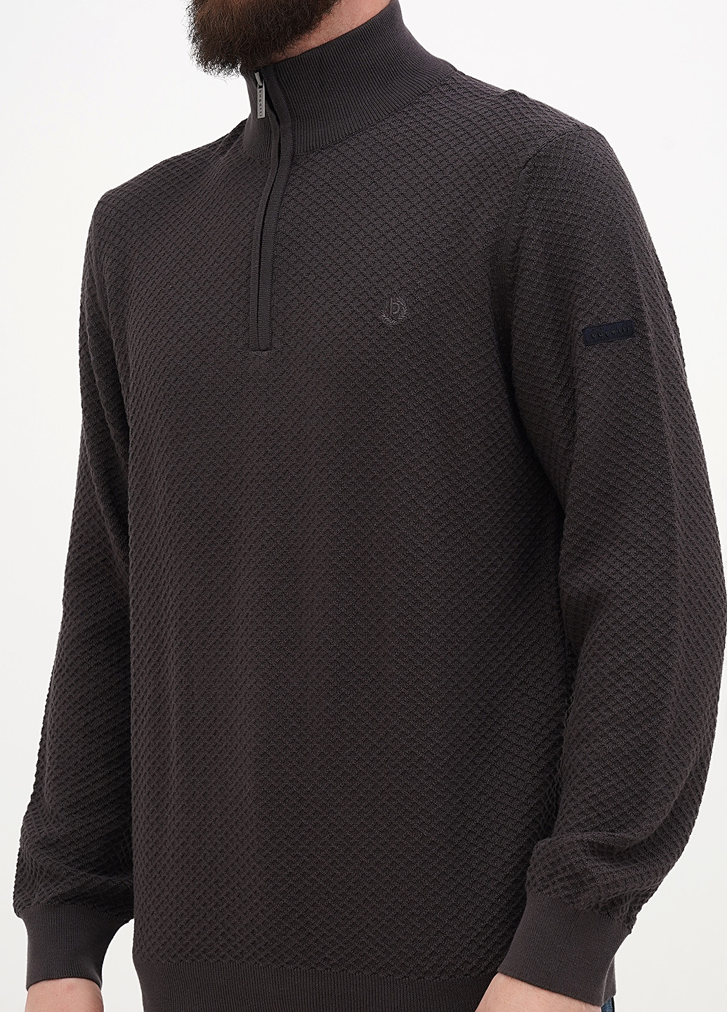 Сірий демісезонний светр Bugatti