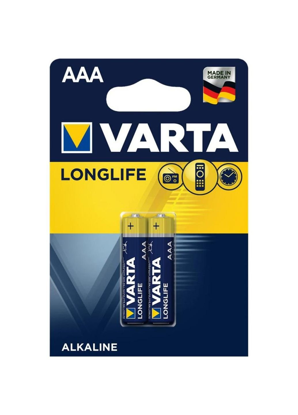 Батарейка AAA Longlife LR03 * 2 (04103101412) Varta (251412139)