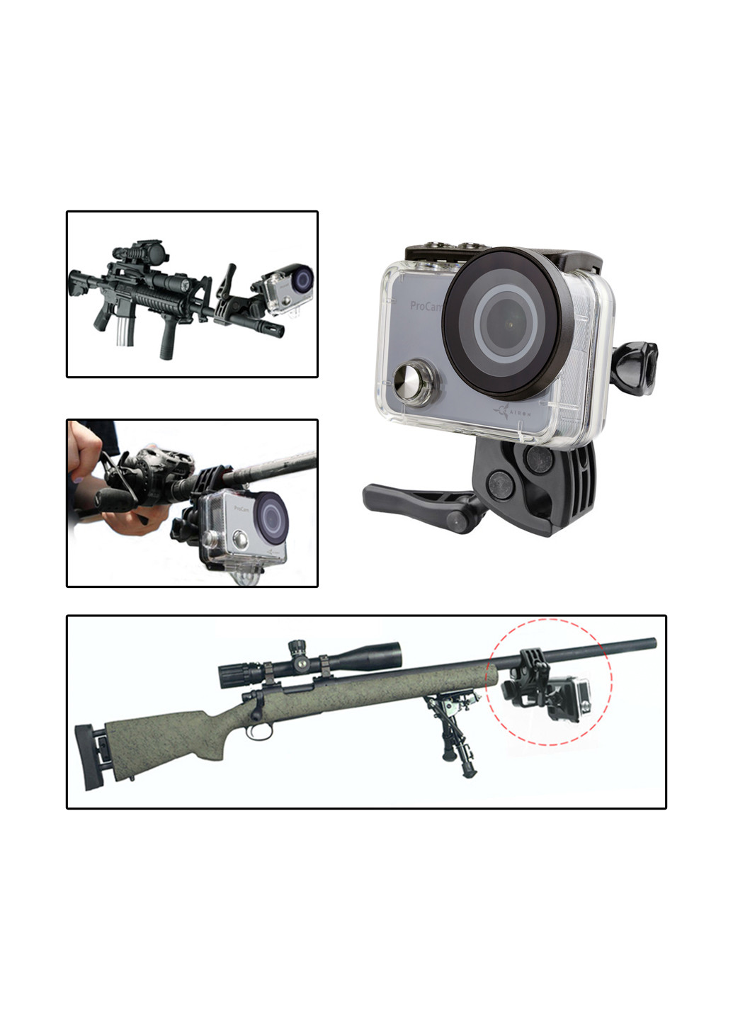 Кріплення для зброї, вудок і луків AC160 для екшн-камер GoPro,, ACME, Xiaomi, SJCam, EKEN, ThiEYE Airon для оружия, удочек и луков ac160 для экшн-камер gopro, airon, acme, xiaomi, sjcam, eken, thieye (162923480)
