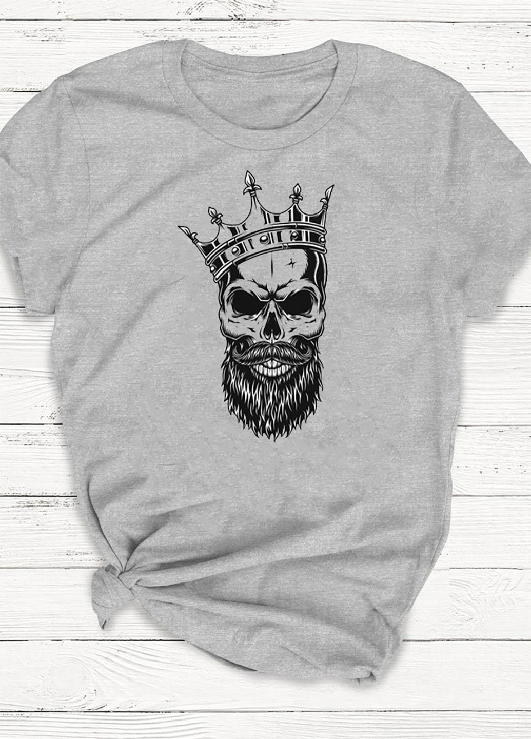 Серая футболка мужская серая king of darkness Zuzu