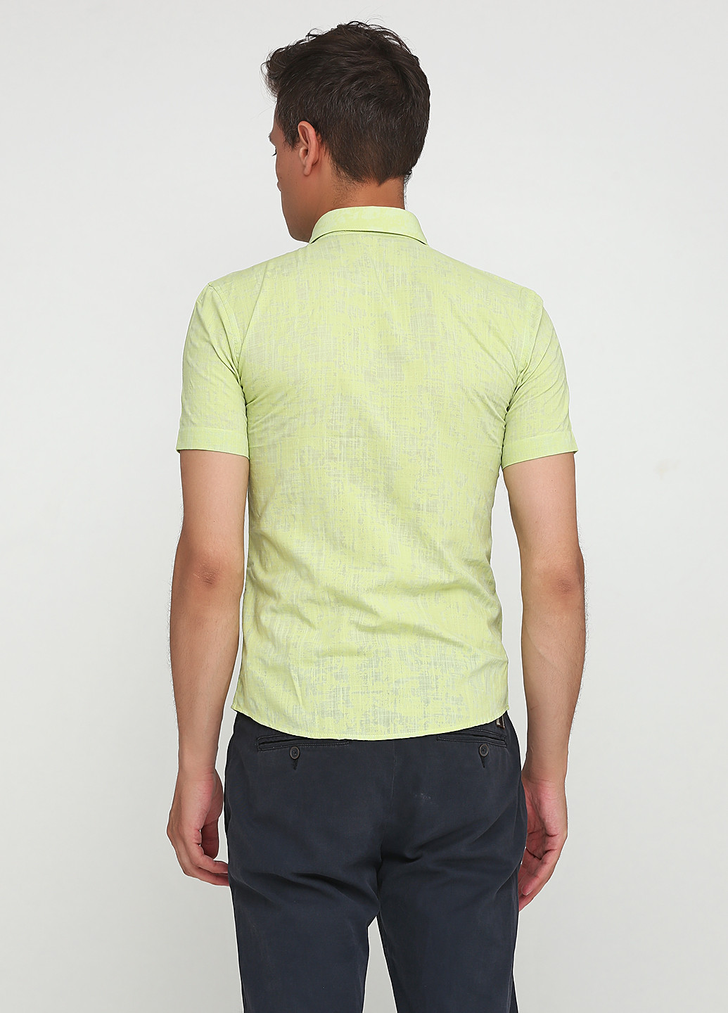 Салатовая кэжуал рубашка с абстрактным узором Zoor