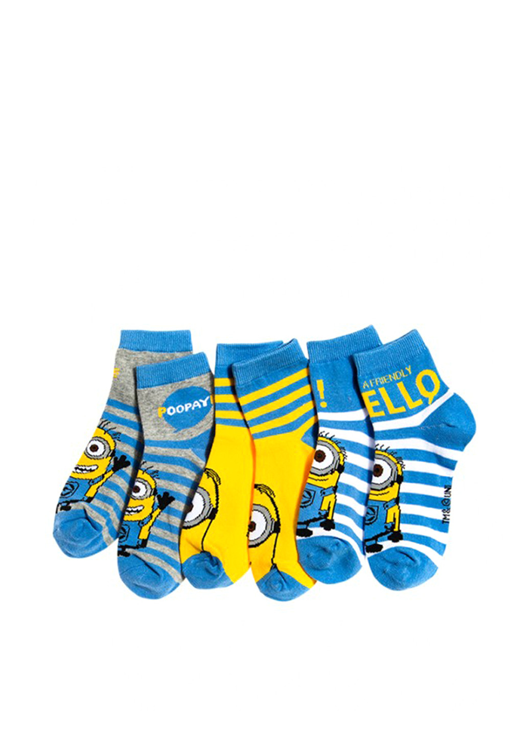 Носки (3 пары) Cool Club by SMYK без уплотненного носка персонажи сине-жёлтые повседневные