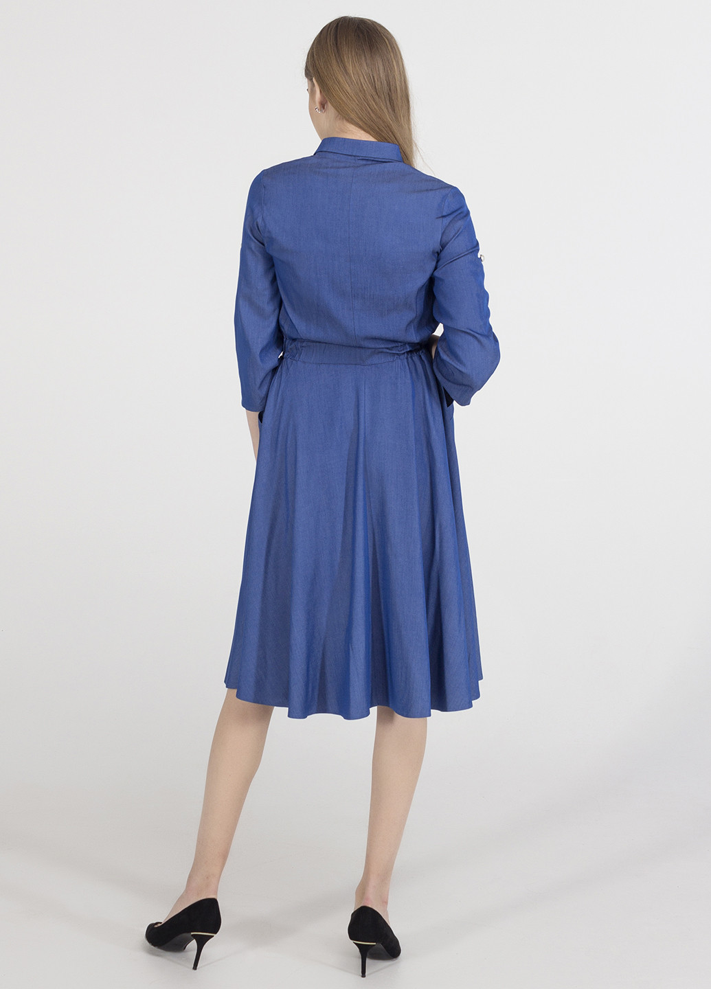 Темно-синее кэжуал платье Viravi Wear однотонное