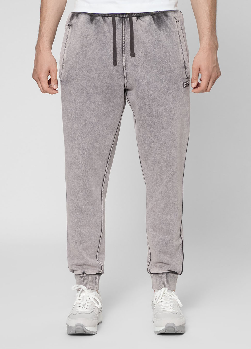 Серые спортивные демисезонные джоггеры брюки PRPY