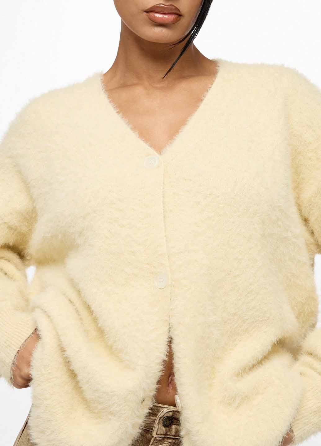 Бежевый демисезонный кардиган SHEIN