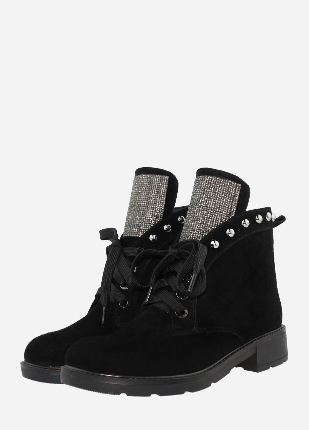 Зимние ботинки re2472-11 черный El passo из натуральной замши