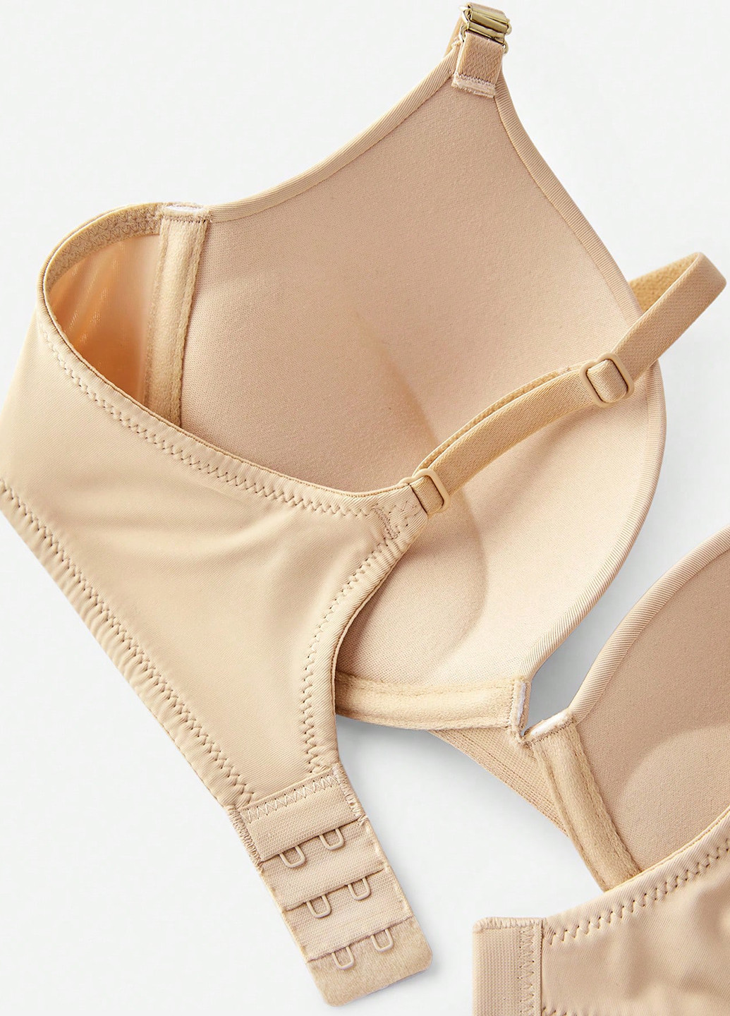 Кремовый бралетт бюстгальтер SHEIN с косточками полиамид