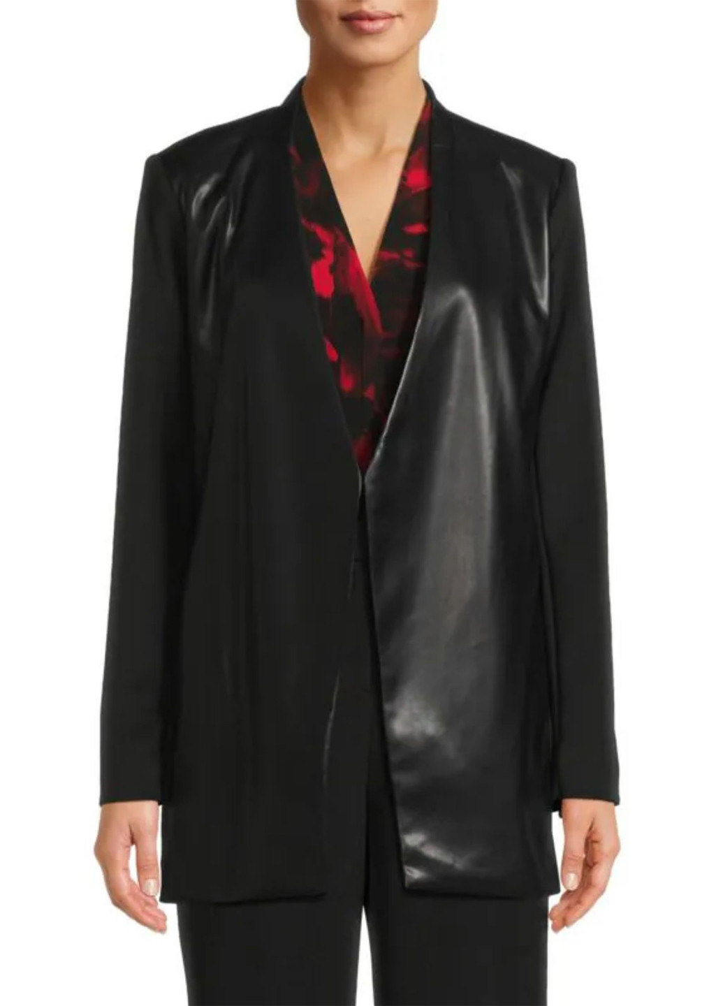 Черный женский жакет Calvin Klein однотонный - демисезонный