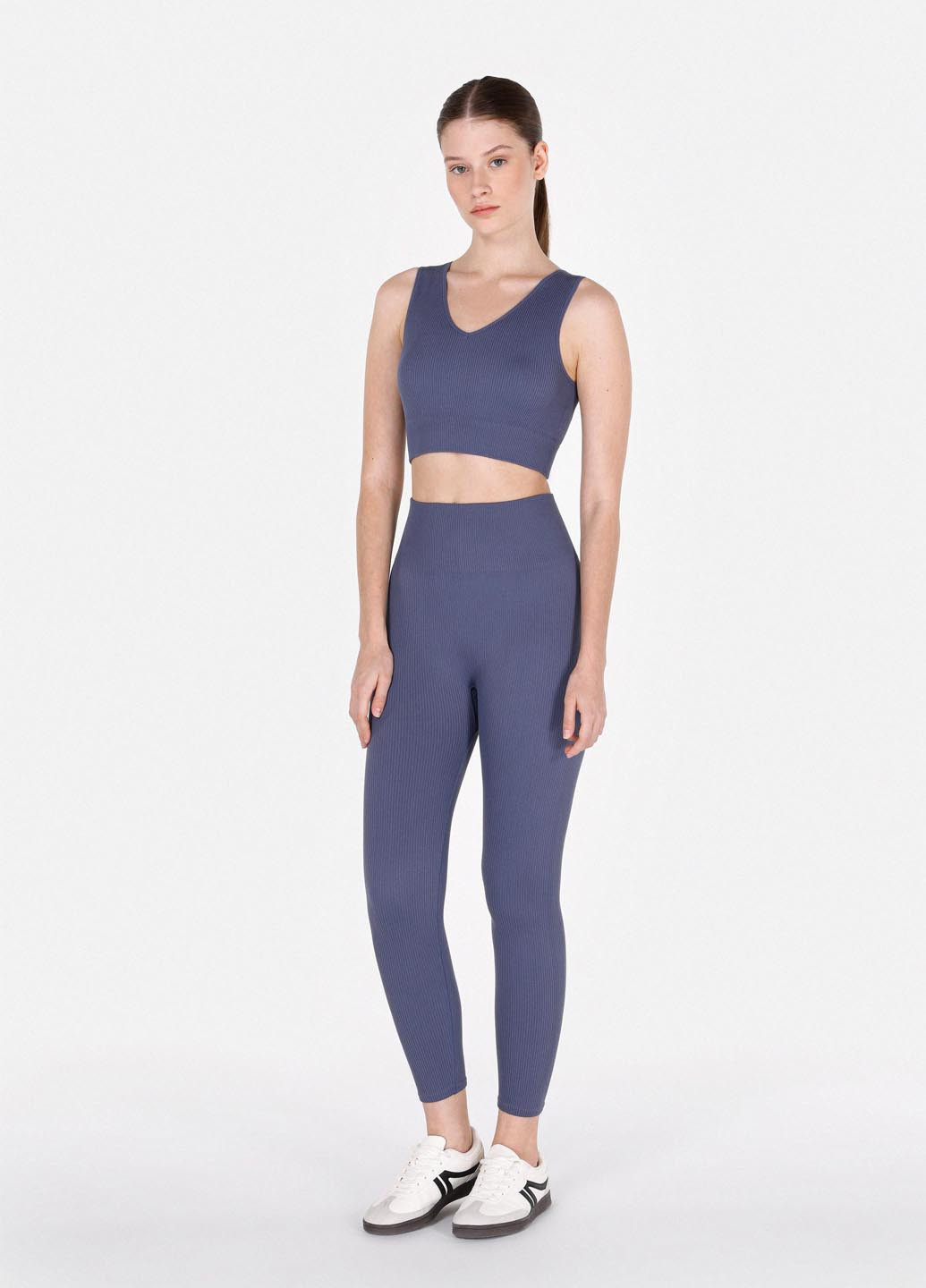 Серо-синие демисезонные леггинсы Colin's