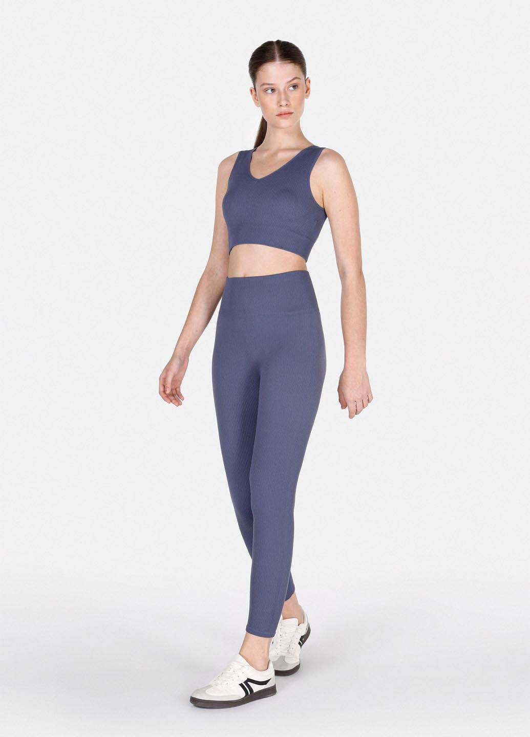 Серо-синие демисезонные леггинсы Colin's