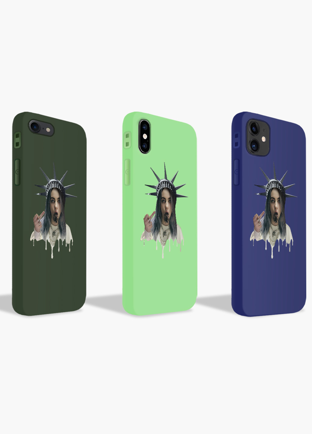 Чехол силиконовый Apple Iphone X Билли Айлиш Ренессанс (Billie Eilish Renaissance) (6129-1583) MobiPrint (219518283)