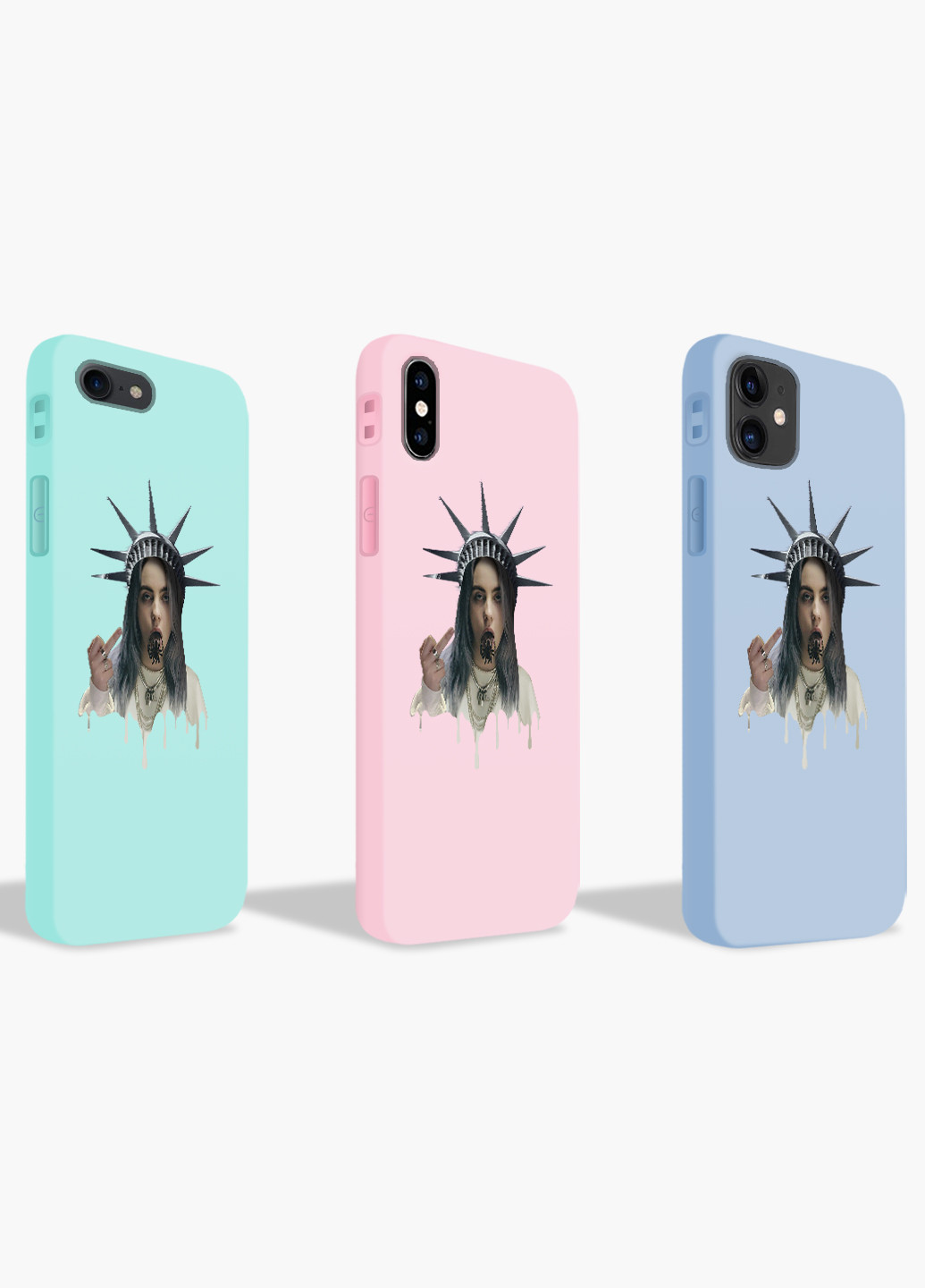 Чехол силиконовый Apple Iphone X Билли Айлиш Ренессанс (Billie Eilish Renaissance) (6129-1583) MobiPrint (219518283)