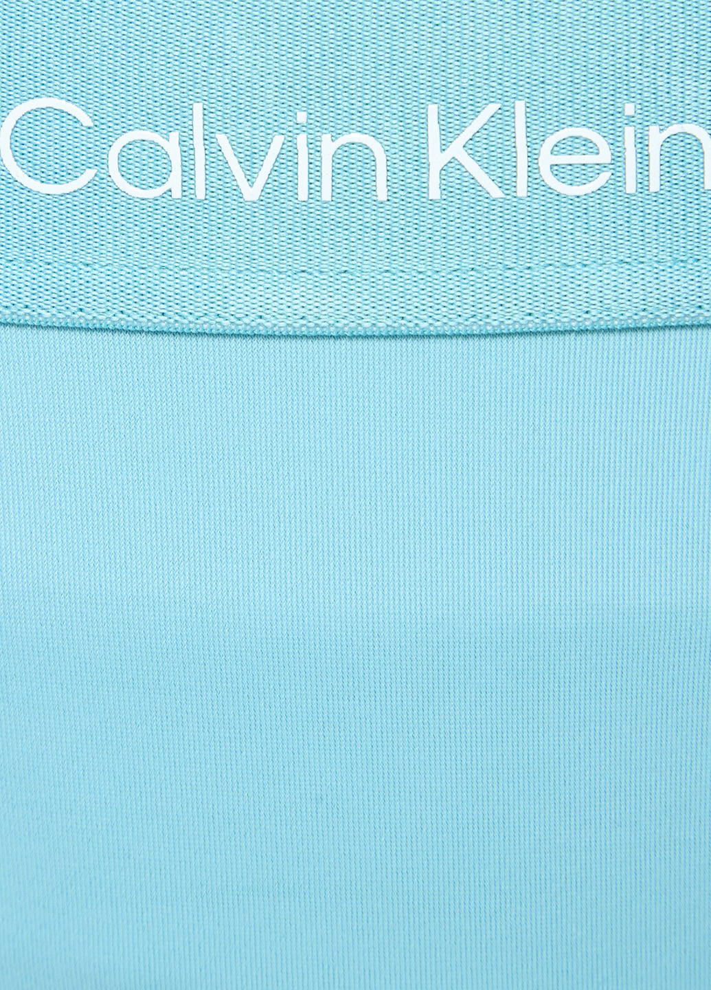 Светло-бирюзовые купальные трусики-плавки с надписью Calvin Klein