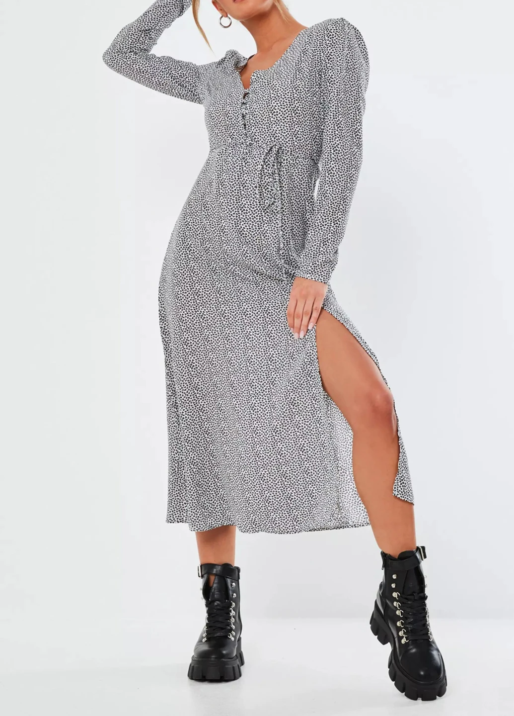 Білий кежуал плаття, сукня Missguided з абстрактним візерунком
