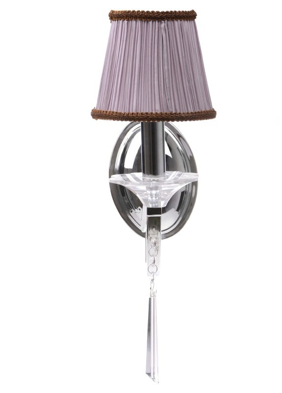 Бра настінне накладне у спальню кришталеве з абажуром класичне BCL-306W/1 Brille (253894409)