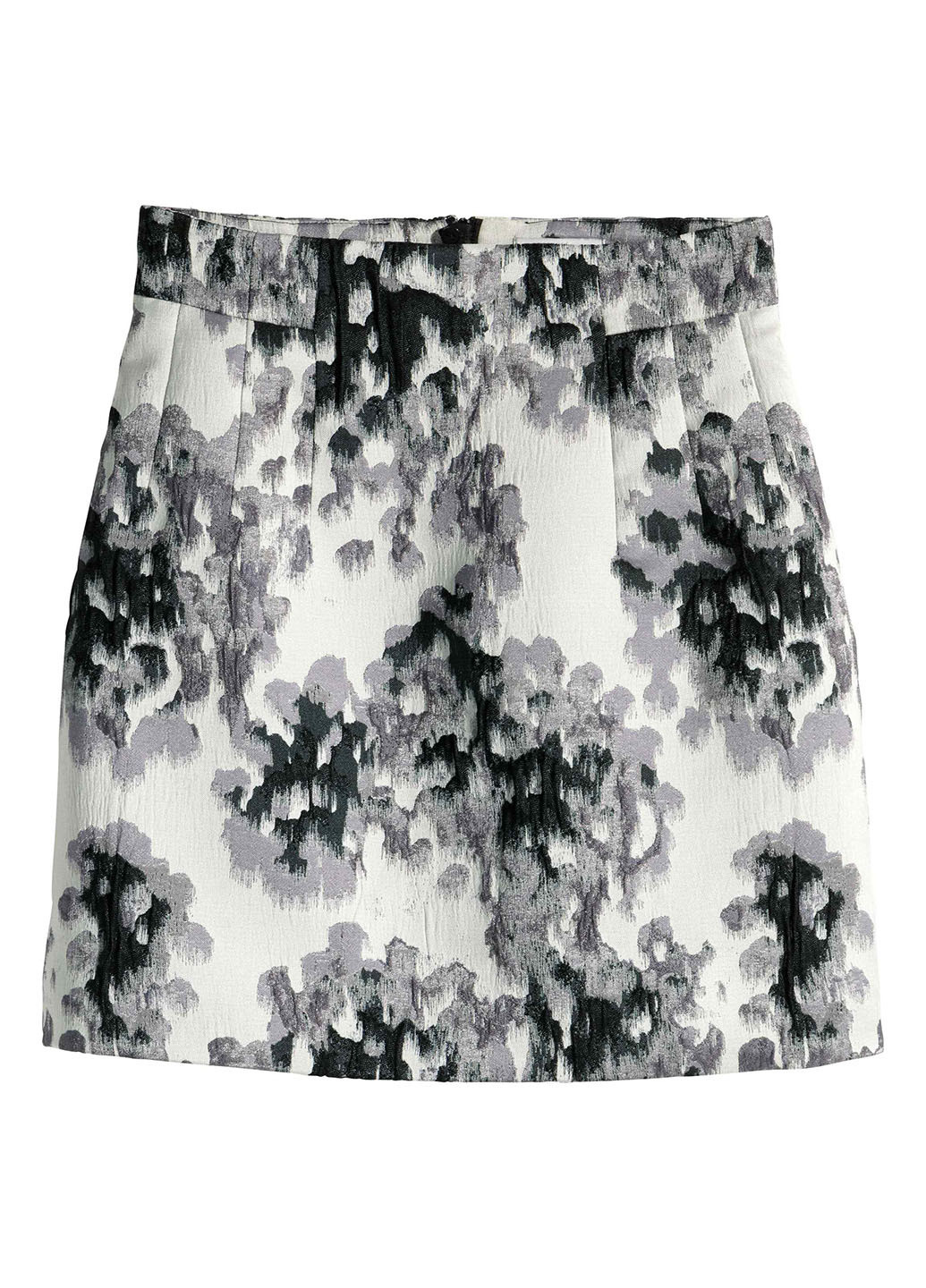 Серая кэжуал цветочной расцветки юбка H&M карандаш