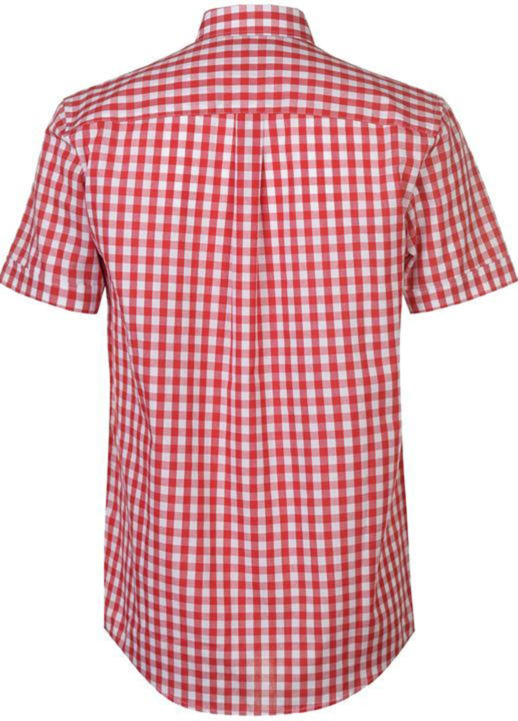 Красная кэжуал рубашка в клетку Pierre Cardin с коротким рукавом