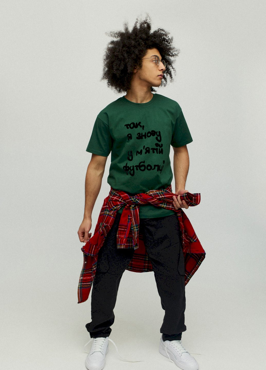 Темно-зелена футболка чоловіча basic YAPPI