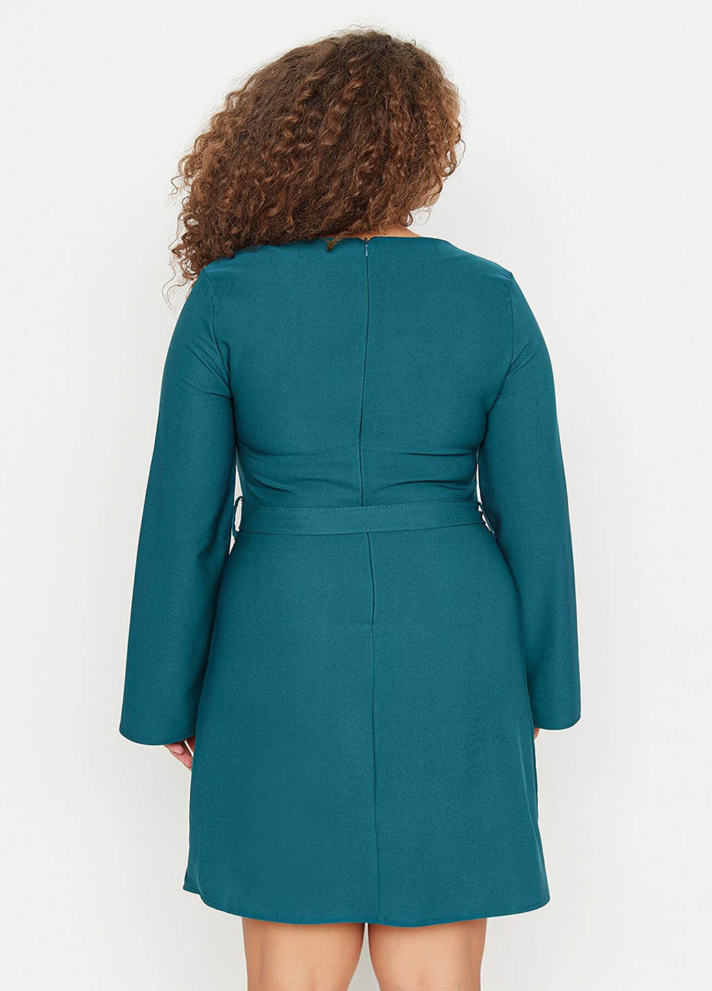 Морської хвилі кежуал сукня Trendyol однотонна