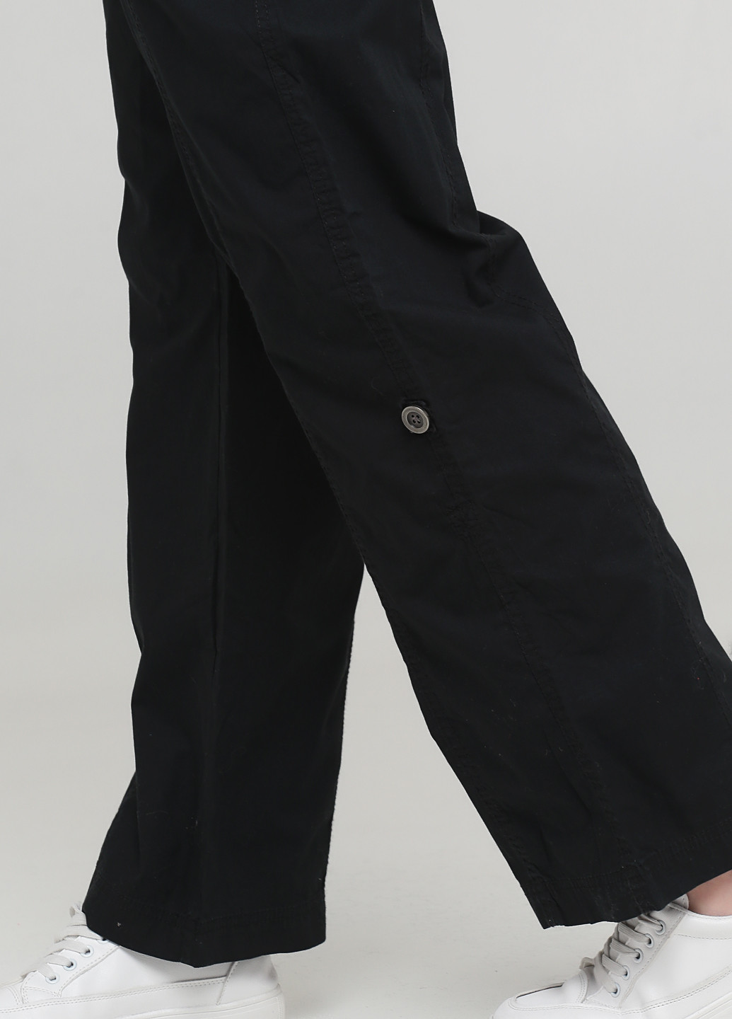 Черные кэжуал демисезонные клеш брюки F&F