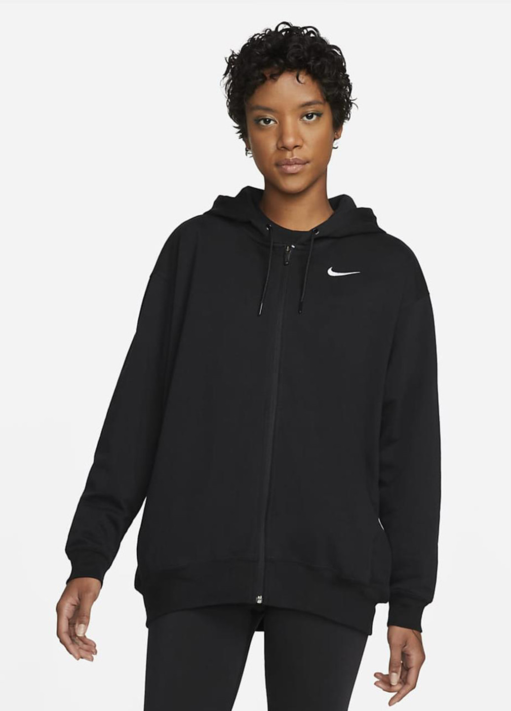 Толстовка DM6415-010 Nike Women's Oversized Jersey Full-Zip Hoodie (320996792)