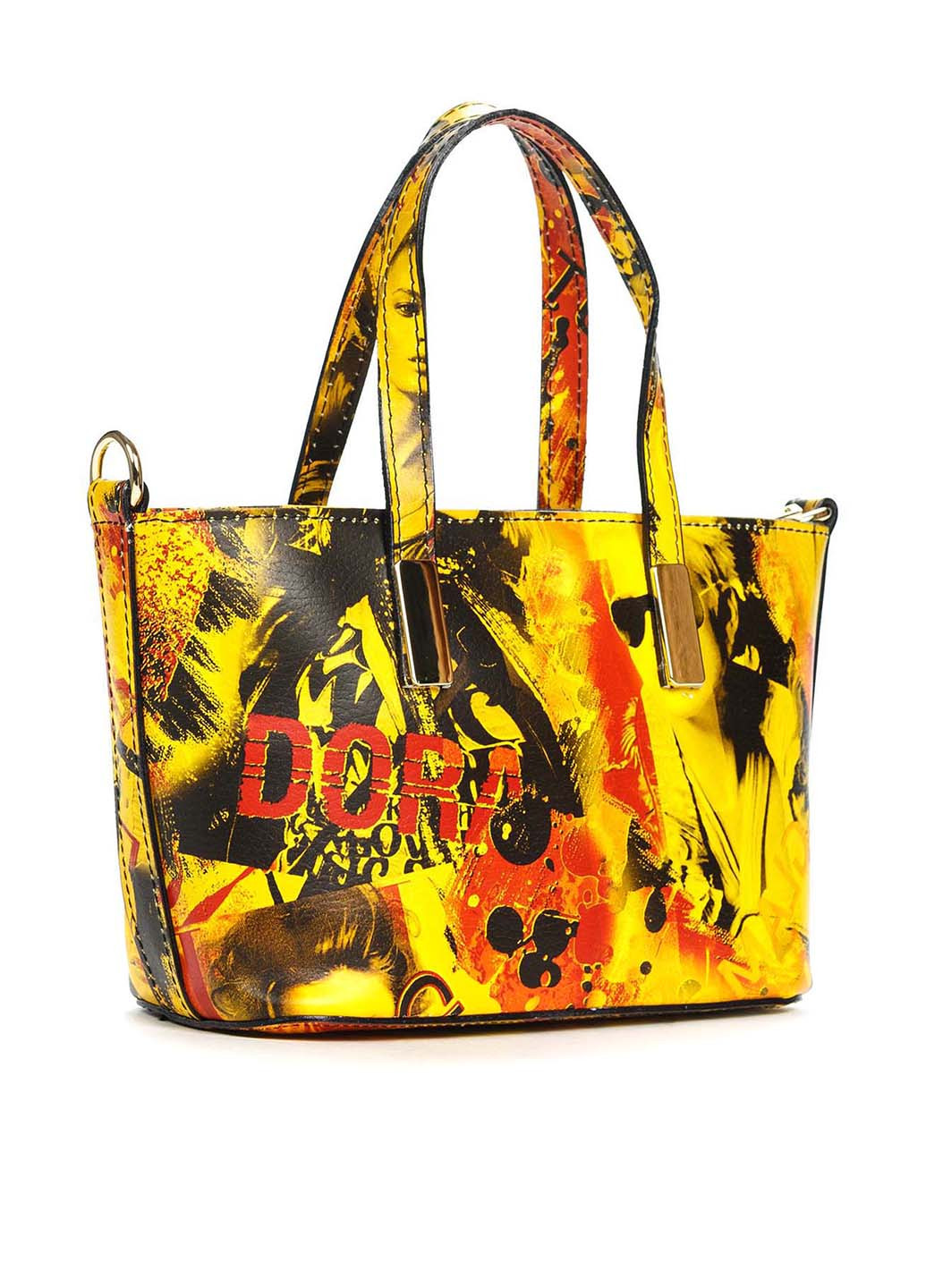 Сумка Italian Bags каркасная сумка рисунок жёлтая кэжуал