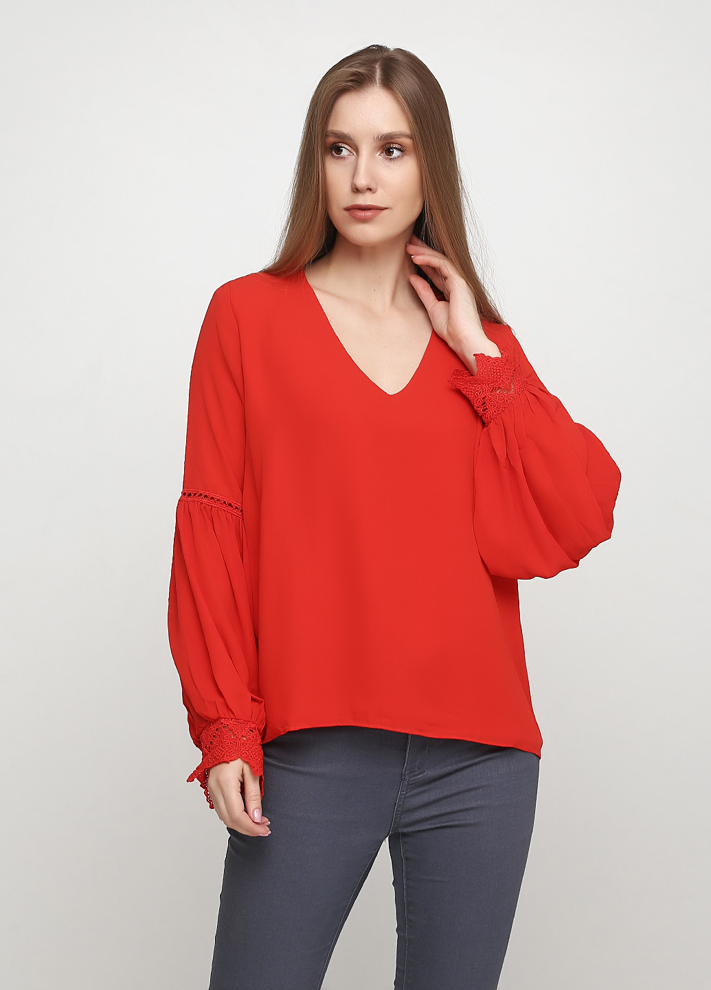 Червона демісезонна блуза By Swan