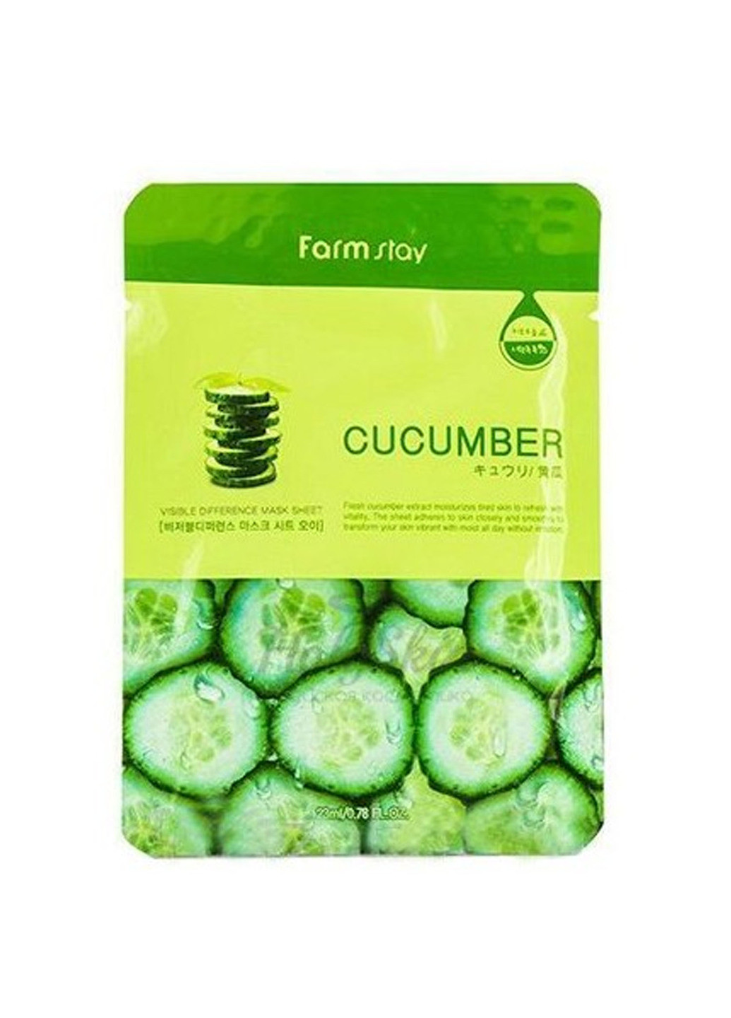 Тканинна маска Visible Difference Mask Sheet Cucumber, 25 г FarmStay (202417535)
