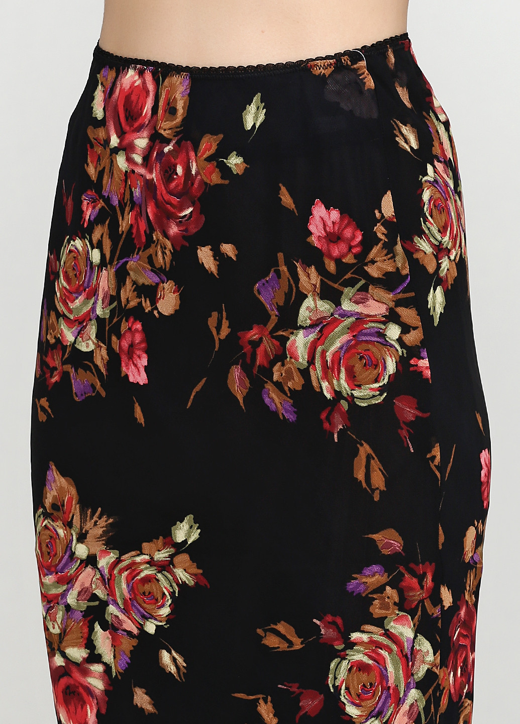 Черная кэжуал цветочной расцветки юбка Stefanie L карандаш