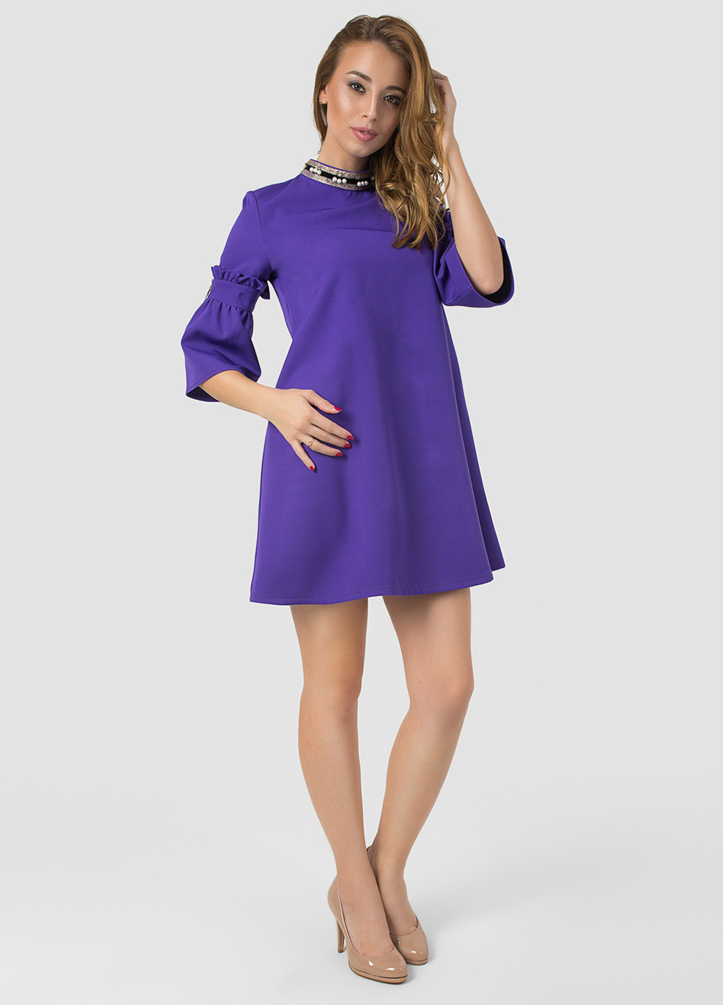 Фіолетова кежуал сукня Azuri однотонна