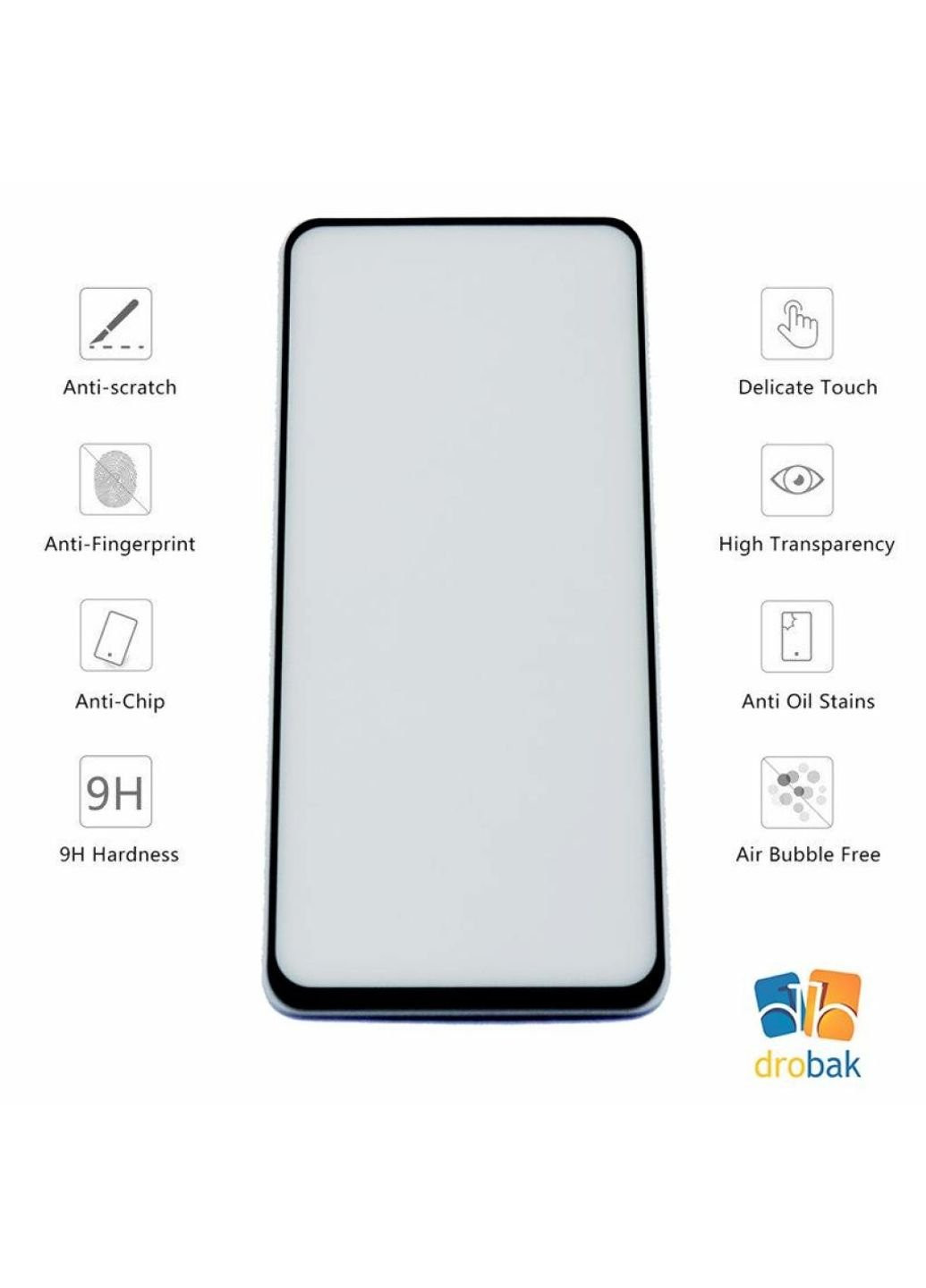 Скло захисне Full Glue для Samsung Galaxy A80 (Black (441607) Drobak (249598292)