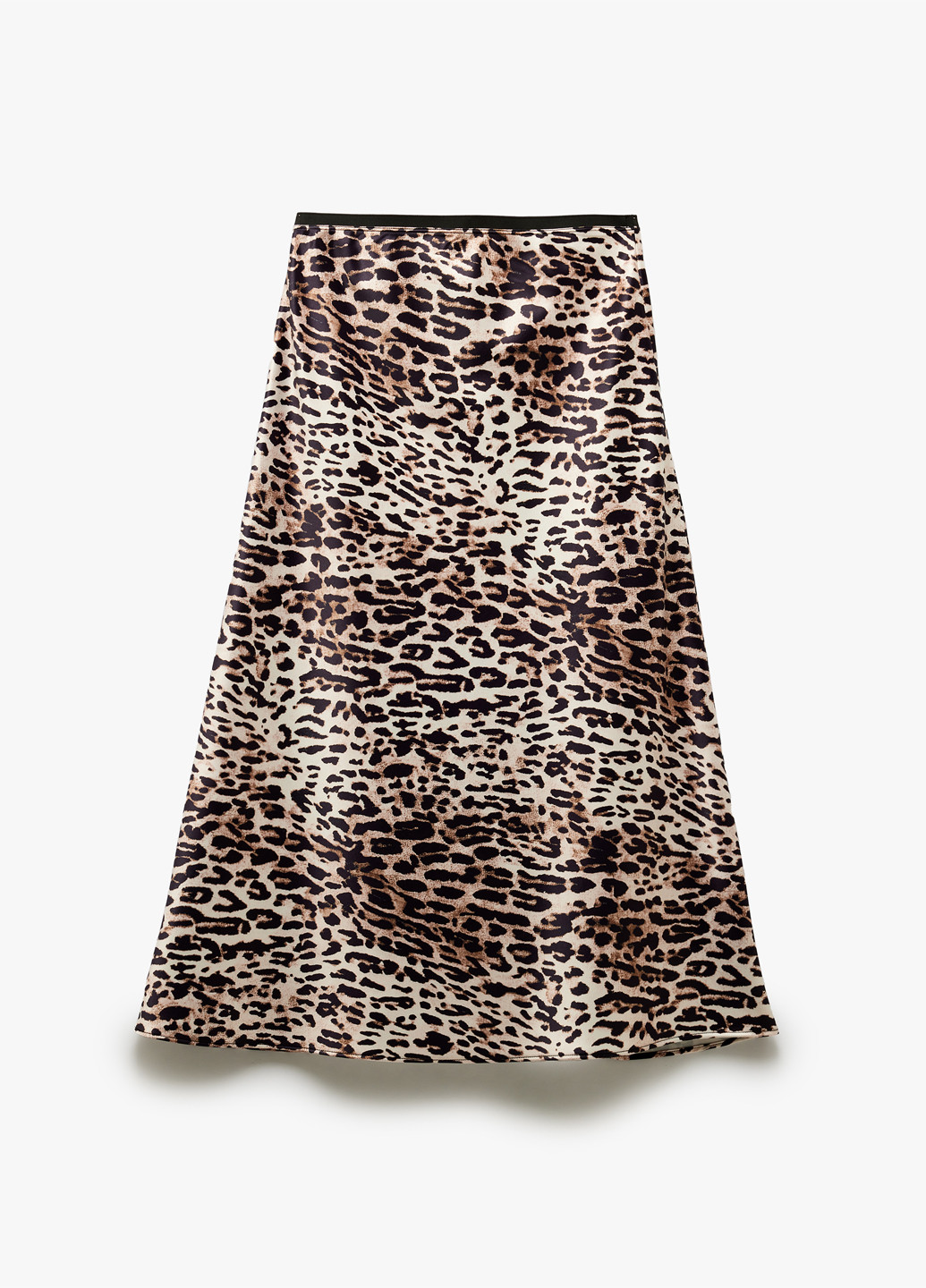 Коричневая кэжуал леопардовая юбка KOTON а-силуэта (трапеция)
