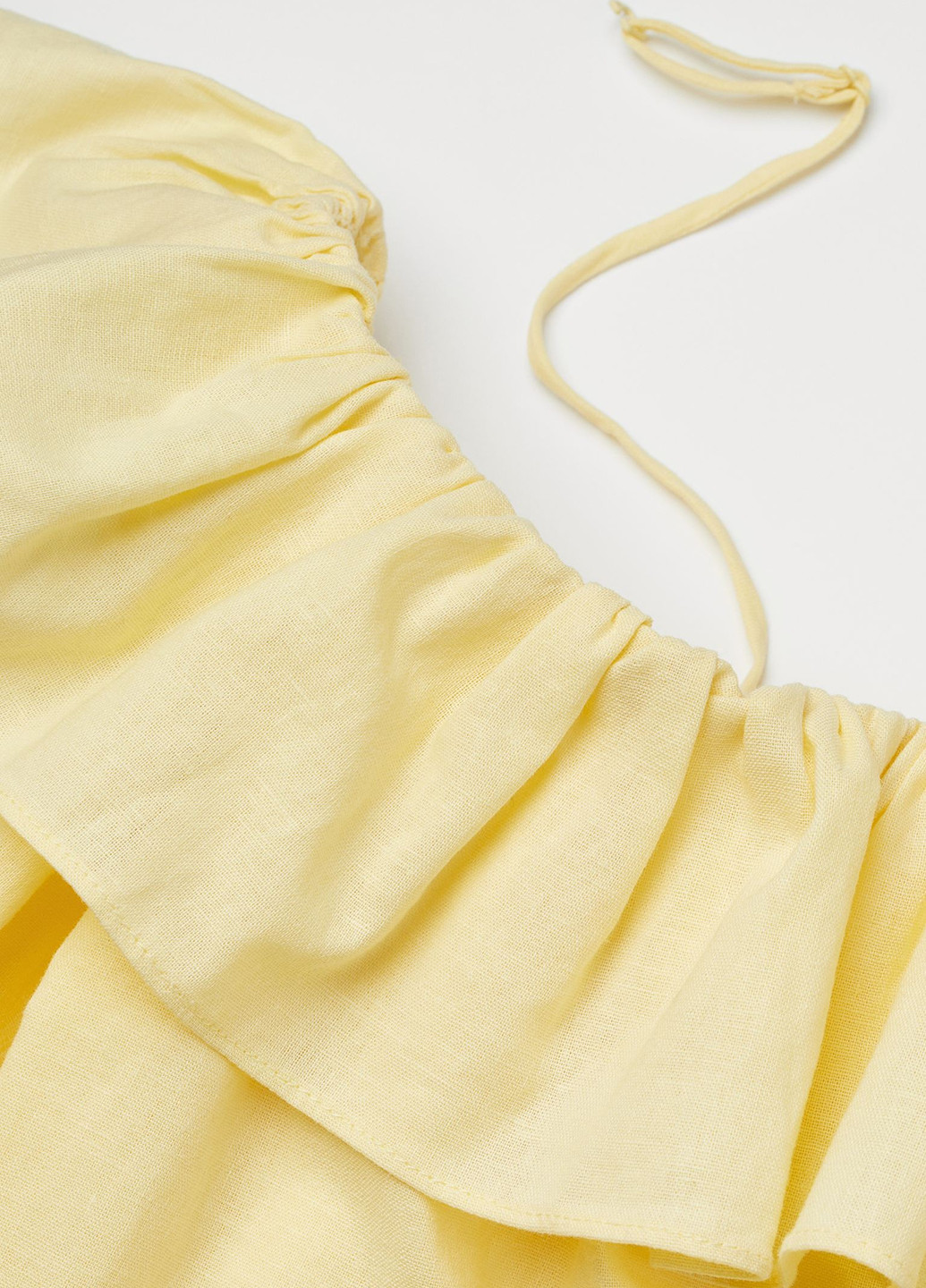Світло-жовтий кежуал сукня з відкритими плечима H&M однотонна
