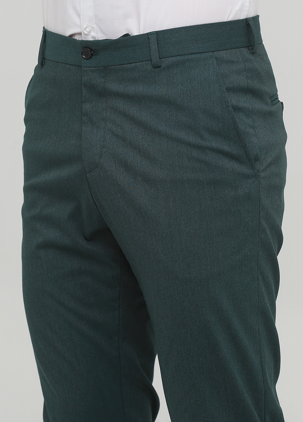 Темно-зеленые кэжуал демисезонные зауженные брюки Selected