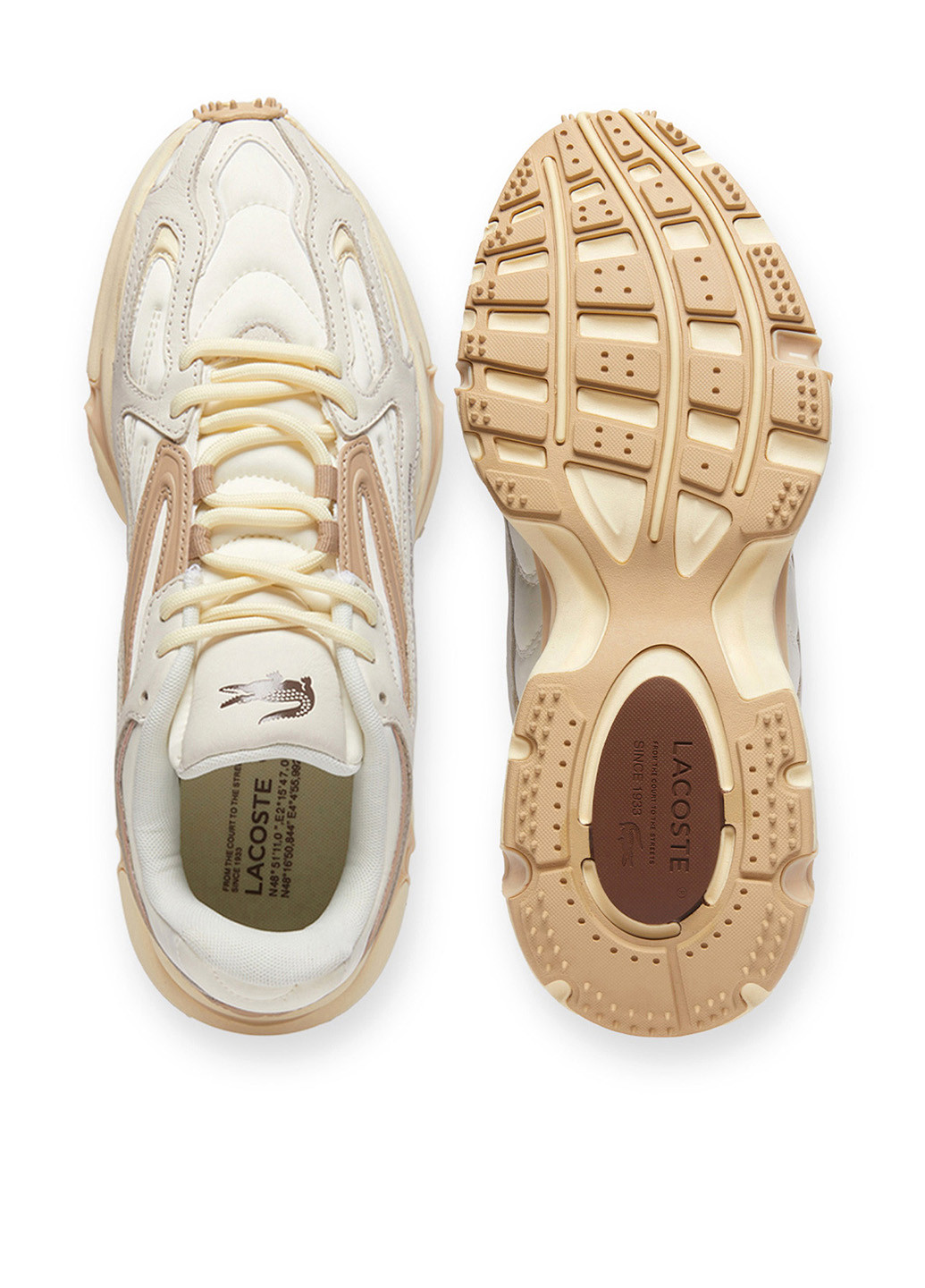 Світло-бежеві Осінні кросівки Lacoste
