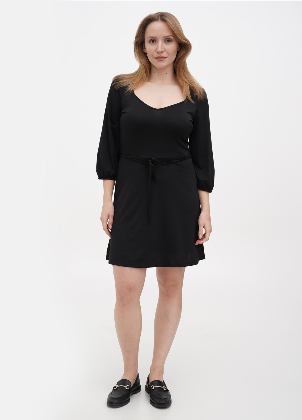 Черное кэжуал платье Terranova однотонное