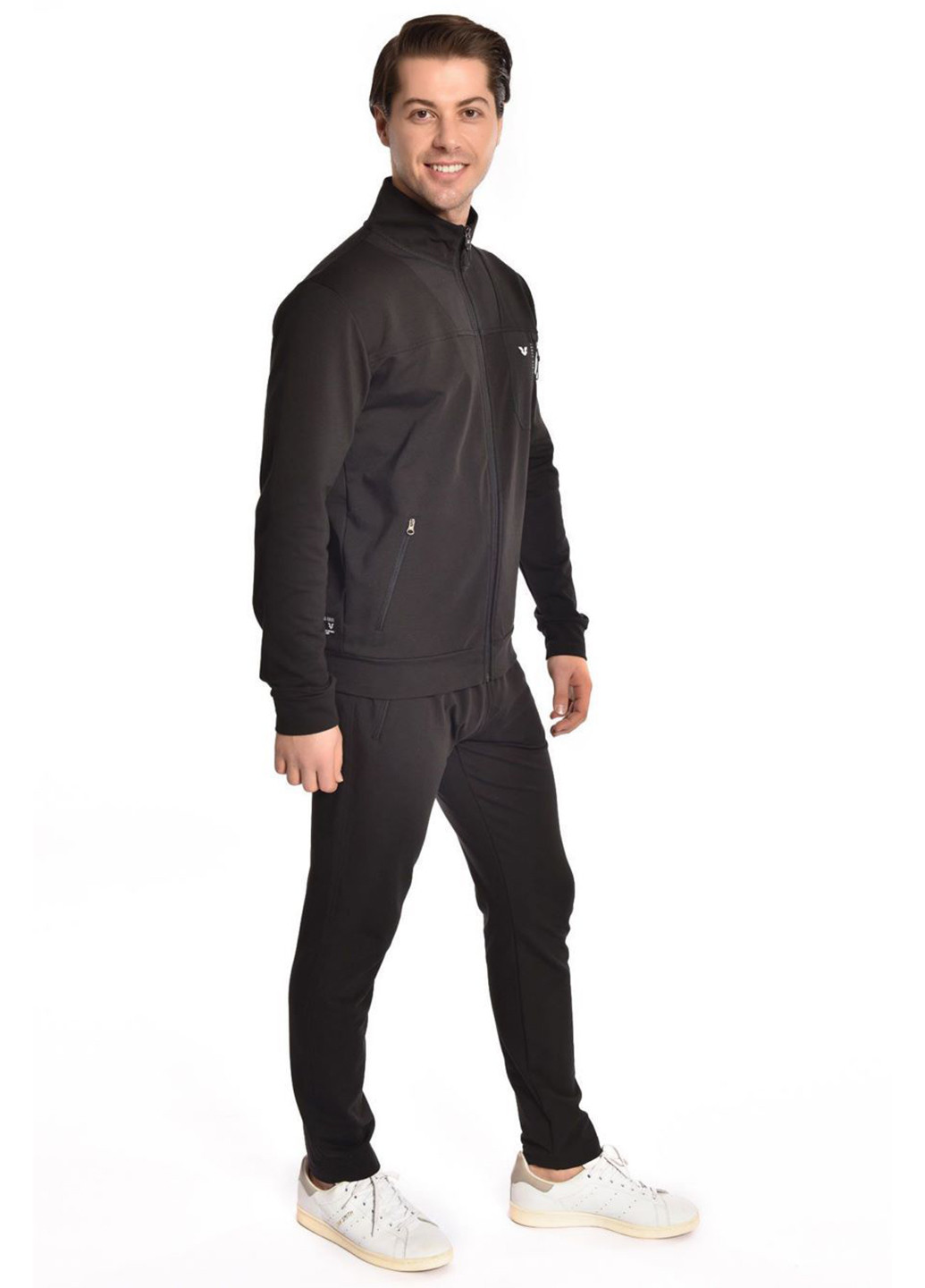Чорний демісезонний костюм (толстовка, брюки) брючний Bilcee