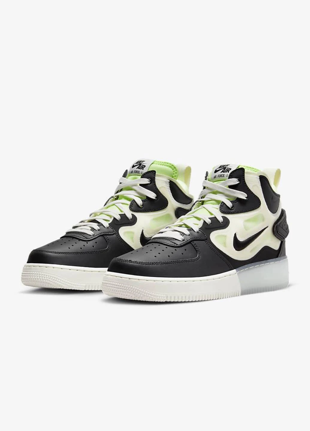 Чорні Осінні кросівки dq1872-100 Nike Air Force 1 Mid React