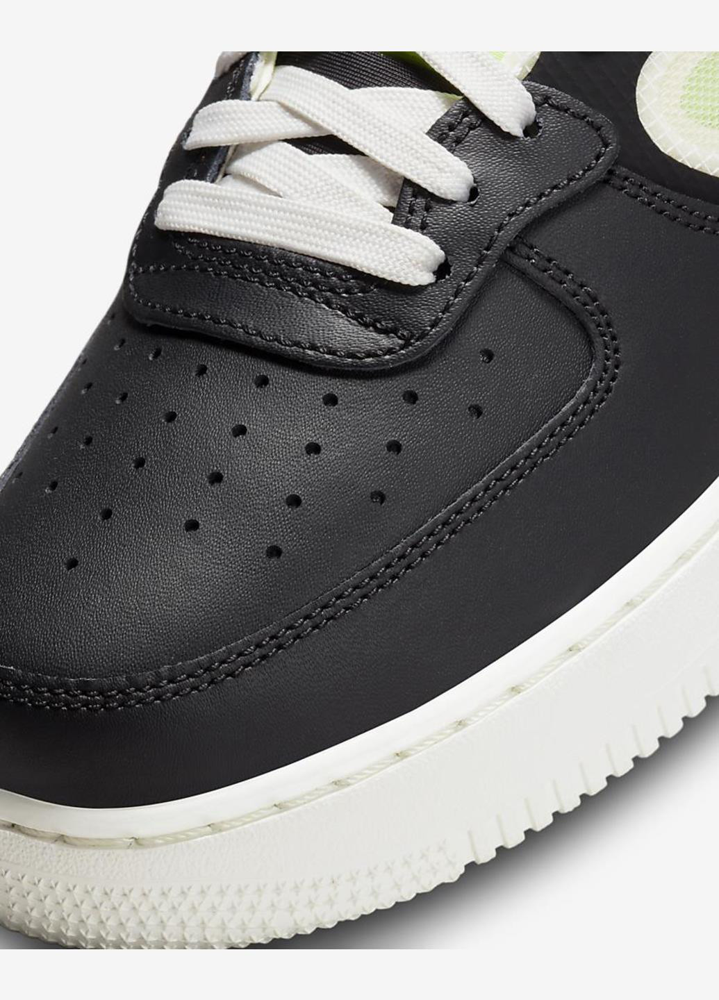 Чорні Осінні кросівки dq1872-100 Nike Air Force 1 Mid React