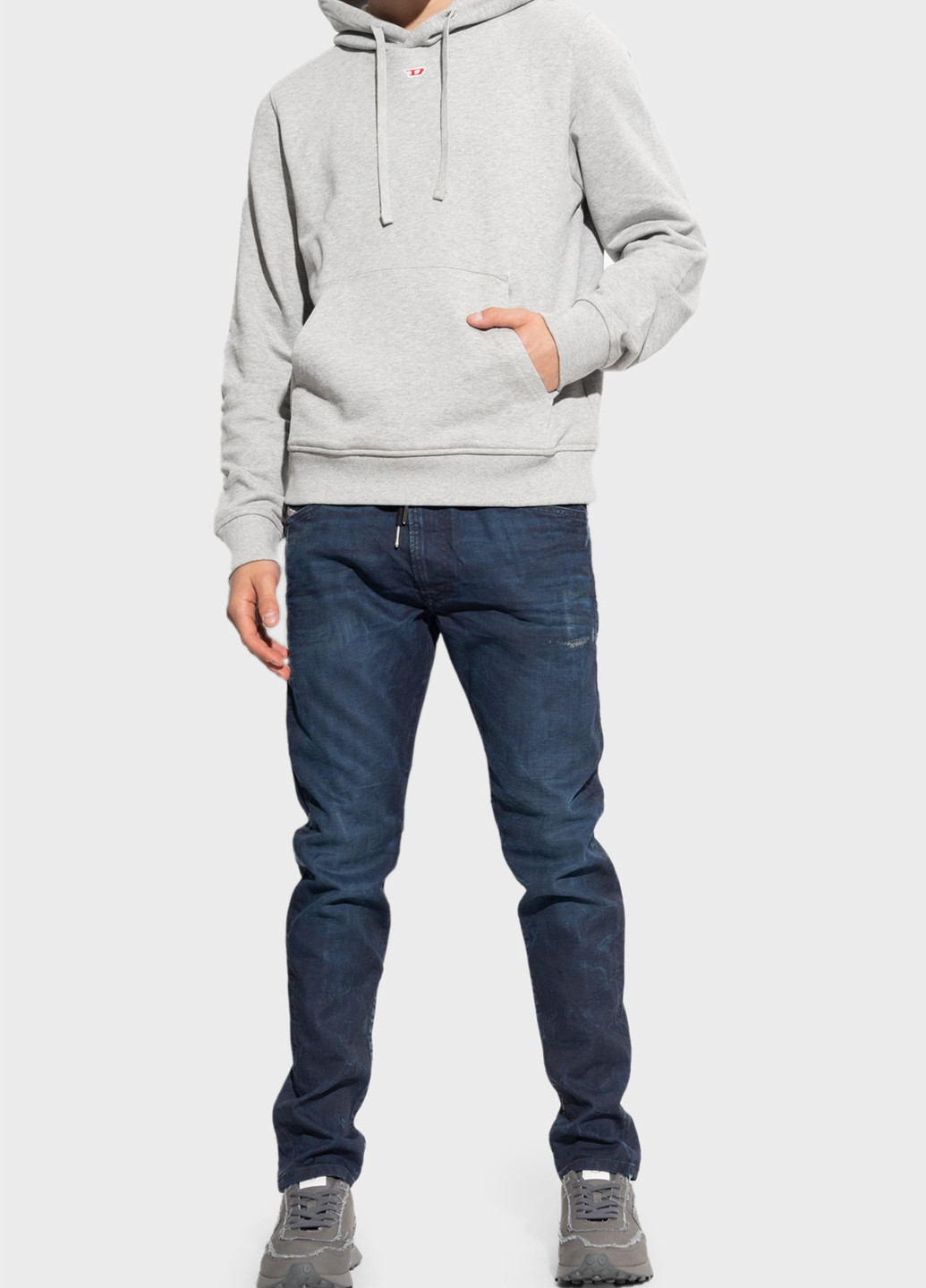 Синие демисезонные скинни джинсы Diesel